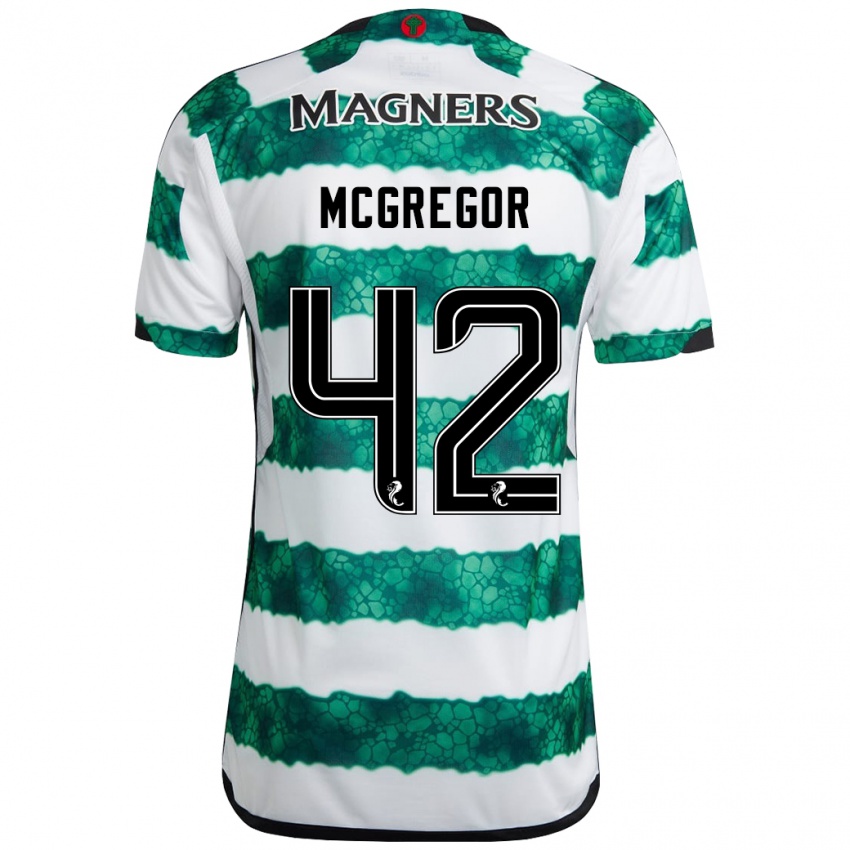 Lapset Callum Mcgregor #42 Vihreä Kotipaita 2023/24 Lyhythihainen Paita T-Paita