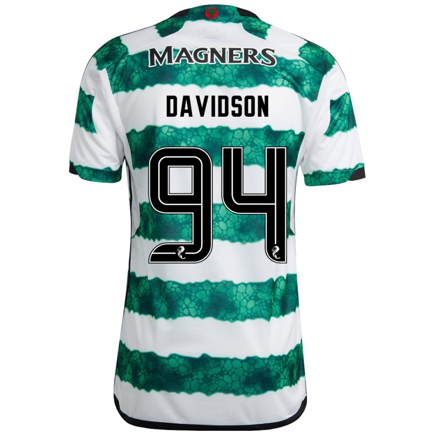 Lapset Alasdair Davidson #94 Vihreä Kotipaita 2023/24 Lyhythihainen Paita T-Paita