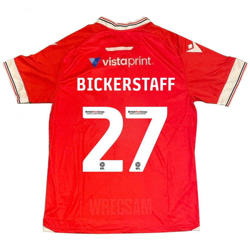 Lapset Jake Bickerstaff #27 Punainen Kotipaita 2023/24 Lyhythihainen Paita T-Paita