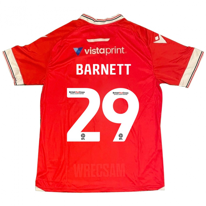 Lapset Ryan Barnett #29 Punainen Kotipaita 2023/24 Lyhythihainen Paita T-Paita