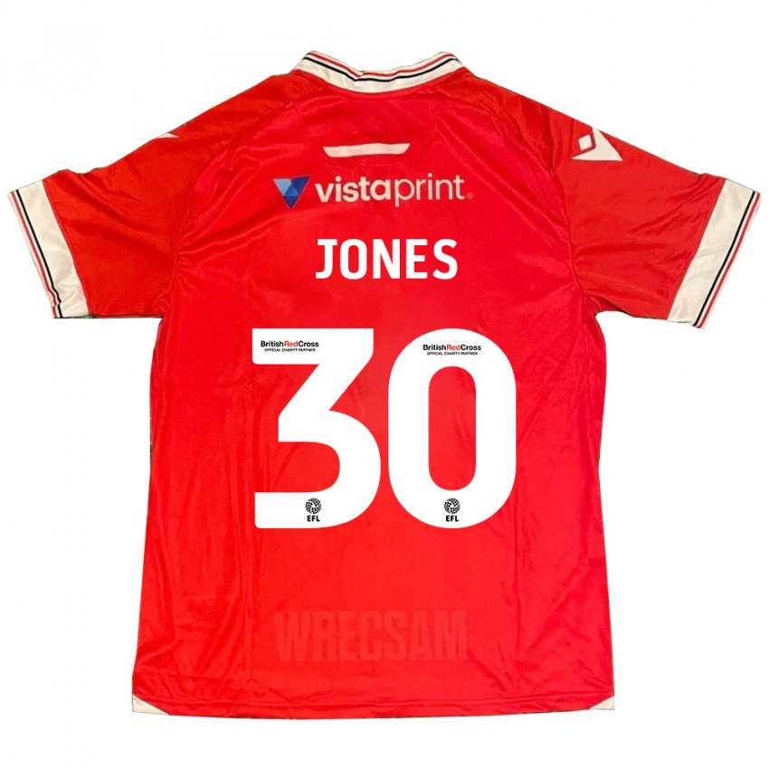 Lapset James Jones #30 Punainen Kotipaita 2023/24 Lyhythihainen Paita T-Paita