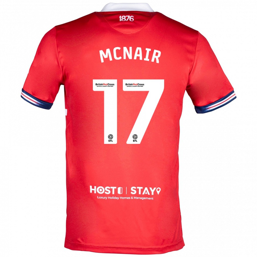 Lapset Paddy Mcnair #17 Punainen Kotipaita 2023/24 Lyhythihainen Paita T-Paita