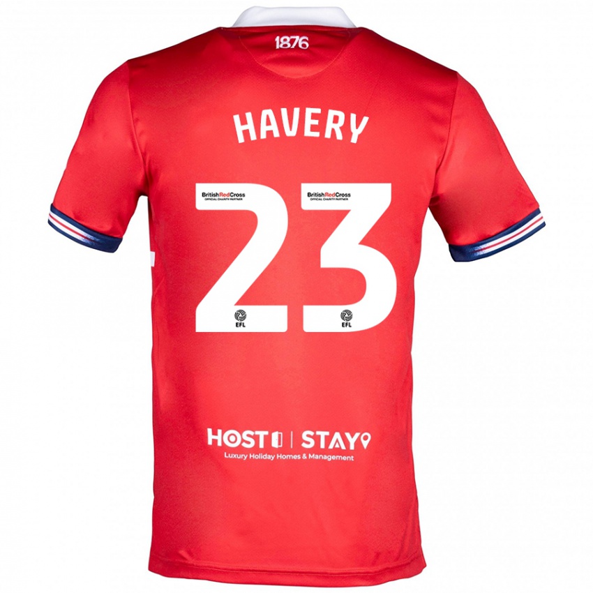 Lapset Nicole Havery #23 Punainen Kotipaita 2023/24 Lyhythihainen Paita T-Paita