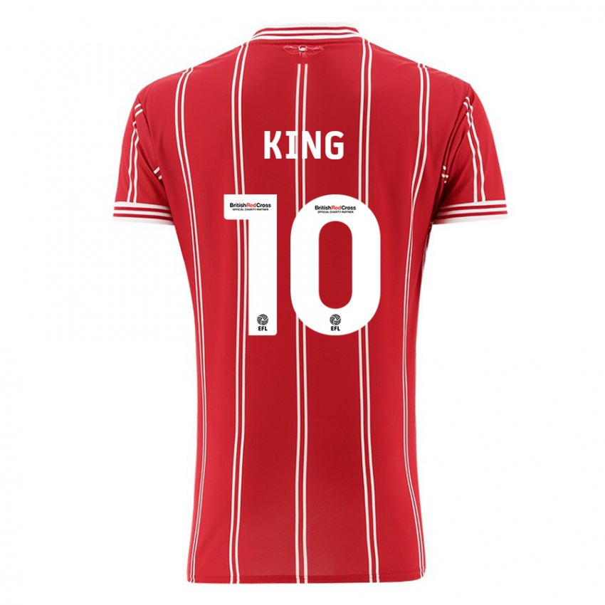 Lapset Andy King #10 Punainen Kotipaita 2023/24 Lyhythihainen Paita T-Paita