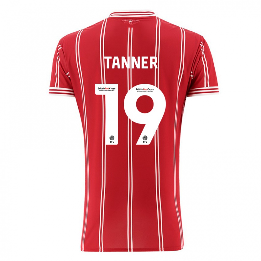 Lapset George Tanner #19 Punainen Kotipaita 2023/24 Lyhythihainen Paita T-Paita