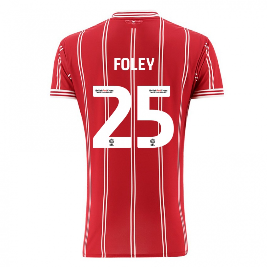 Lapset Erin Foley #25 Punainen Kotipaita 2023/24 Lyhythihainen Paita T-Paita