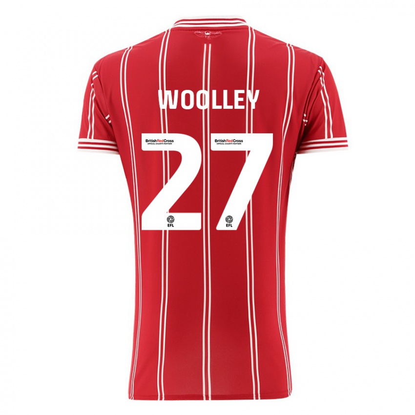 Lapset Jesse Woolley #27 Punainen Kotipaita 2023/24 Lyhythihainen Paita T-Paita