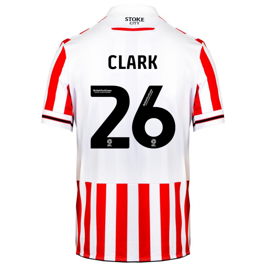 Lapset Ciaran Clark #26 Punainen Valkoinen Kotipaita 2023/24 Lyhythihainen Paita T-Paita