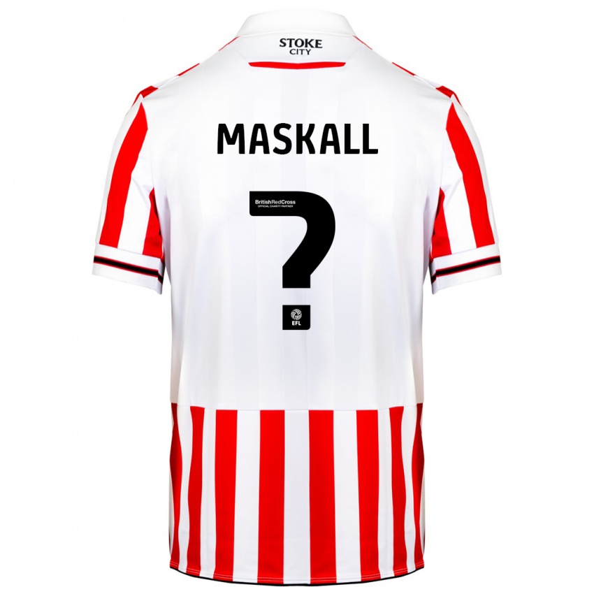 Lapset Josh Maskall #0 Punainen Valkoinen Kotipaita 2023/24 Lyhythihainen Paita T-Paita