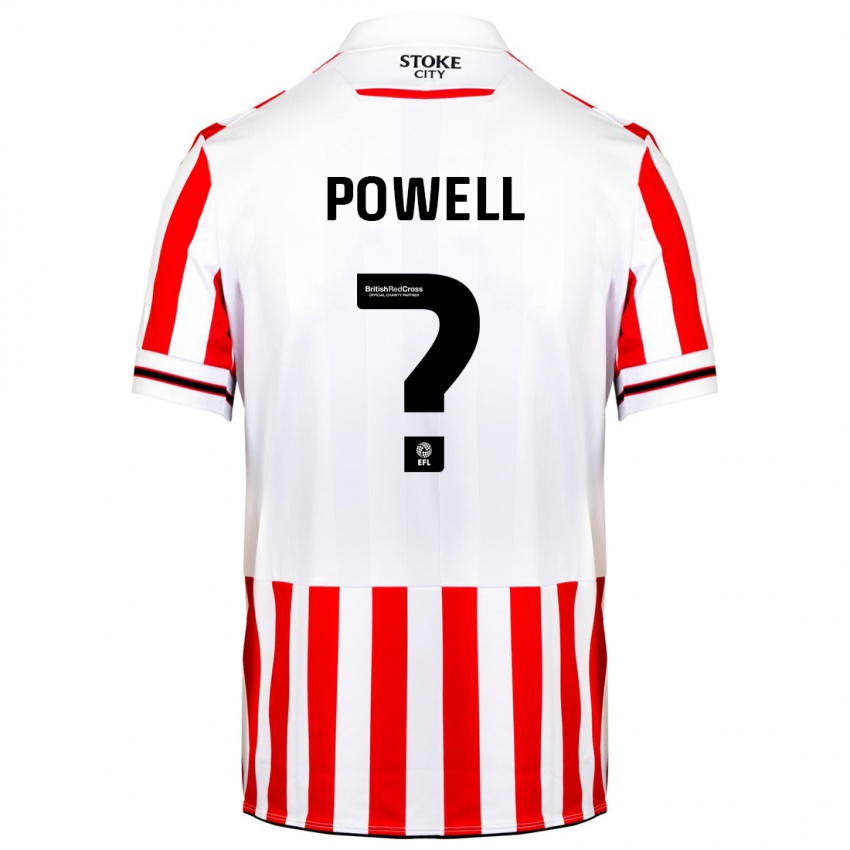 Lapset Owen Powell #0 Punainen Valkoinen Kotipaita 2023/24 Lyhythihainen Paita T-Paita