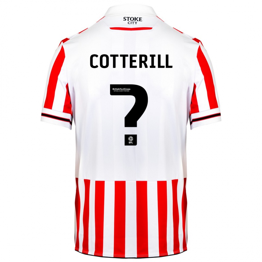 Lapset Alex Cotterill #0 Punainen Valkoinen Kotipaita 2023/24 Lyhythihainen Paita T-Paita