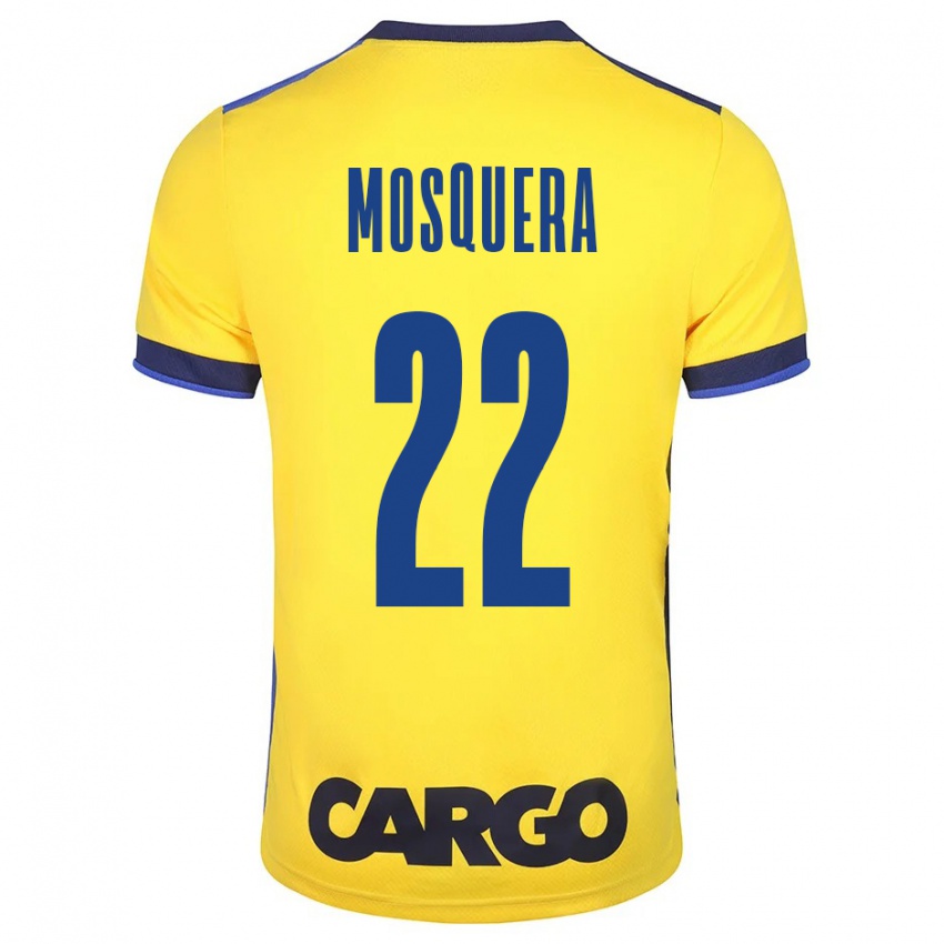 Lapset Orlando Mosquera #22 Keltainen Kotipaita 2023/24 Lyhythihainen Paita T-Paita