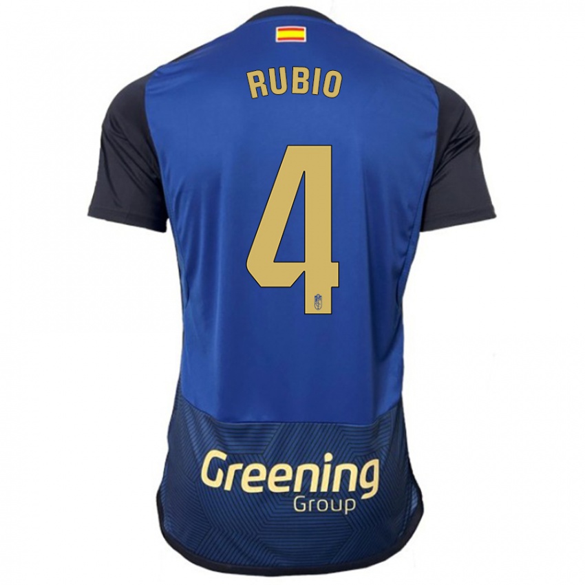 Lapset Miguel Rubio #4 Laivasto Vieraspaita 2023/24 Lyhythihainen Paita T-Paita