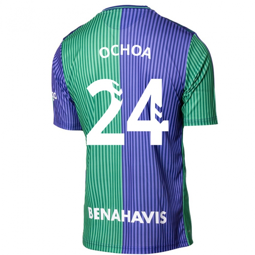 Lapset Aarón Ochoa #24 Vihreä Sininen Vieraspaita 2023/24 Lyhythihainen Paita T-Paita