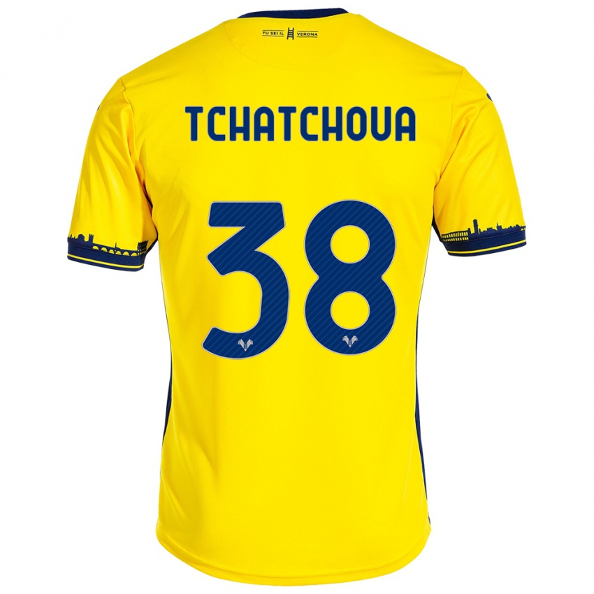 Lapset Jackson Tchatchoua #38 Keltainen Vieraspaita 2023/24 Lyhythihainen Paita T-Paita