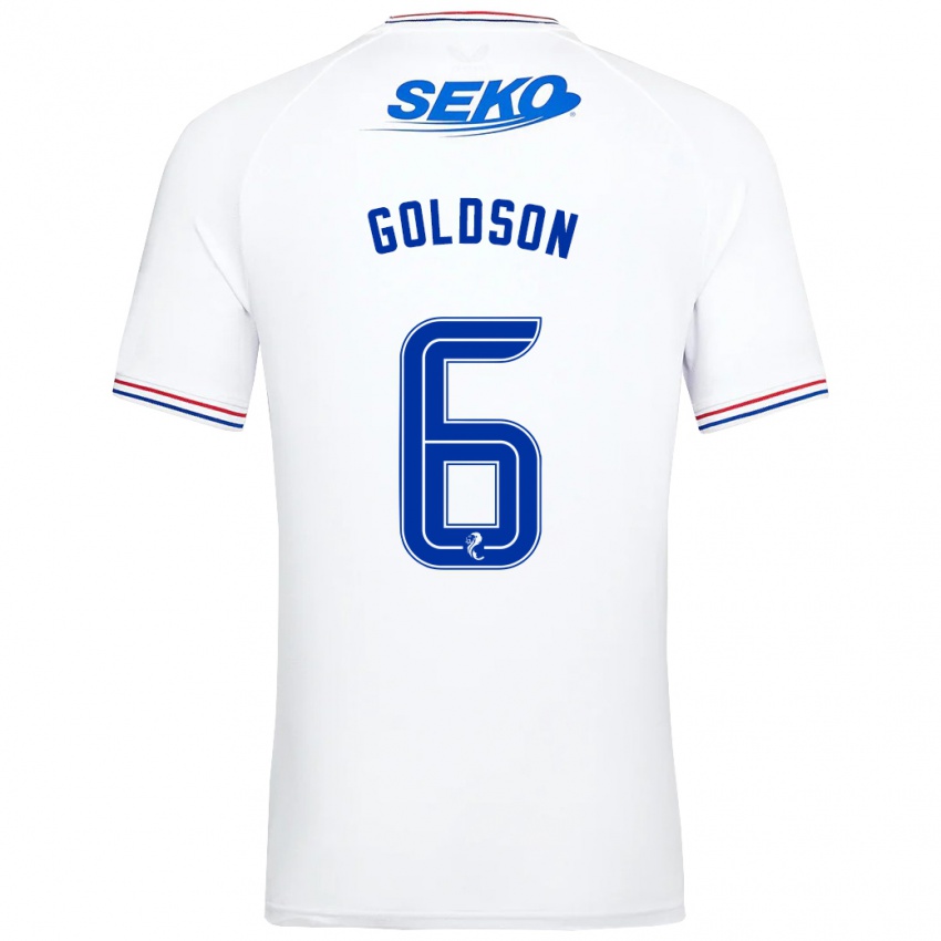 Lapset Connor Goldson #6 Valkoinen Vieraspaita 2023/24 Lyhythihainen Paita T-Paita