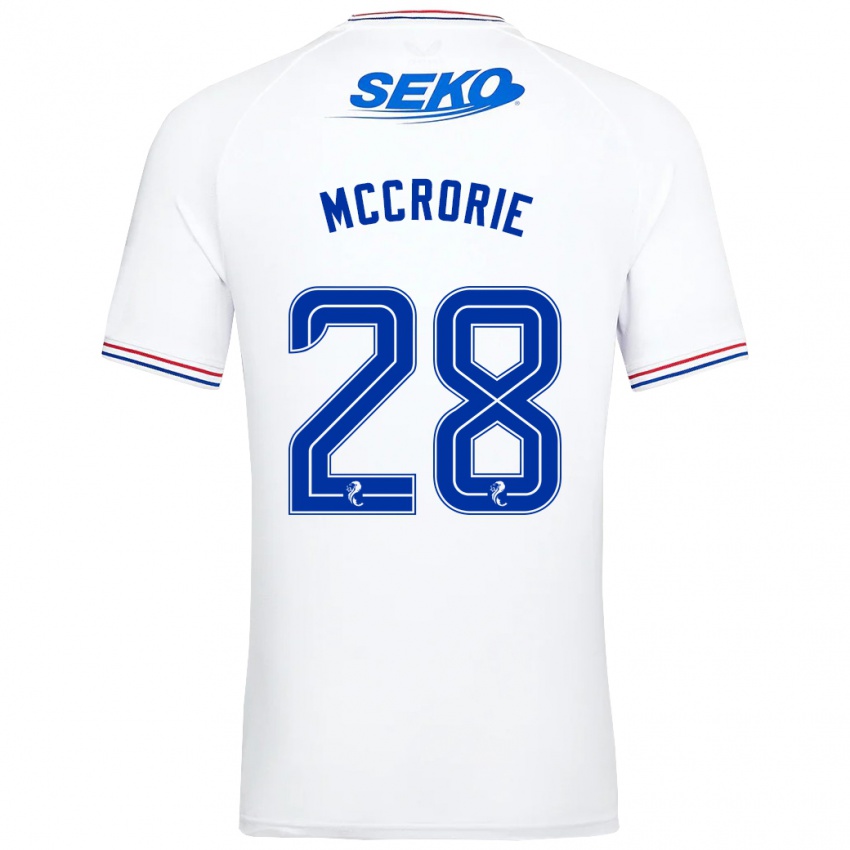 Lapset Robby Mccrorie #28 Valkoinen Vieraspaita 2023/24 Lyhythihainen Paita T-Paita