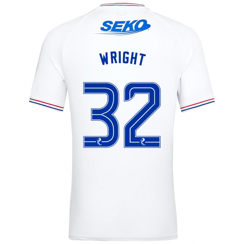 Lapset Kieran Wright #32 Valkoinen Vieraspaita 2023/24 Lyhythihainen Paita T-Paita