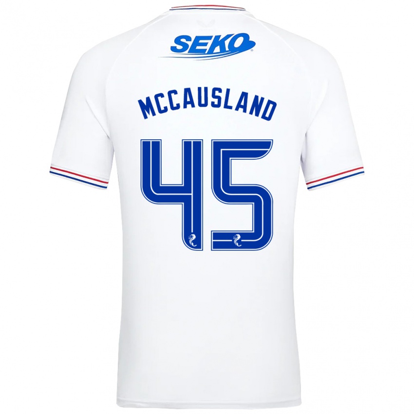 Lapset Ross Mccausland #45 Valkoinen Vieraspaita 2023/24 Lyhythihainen Paita T-Paita