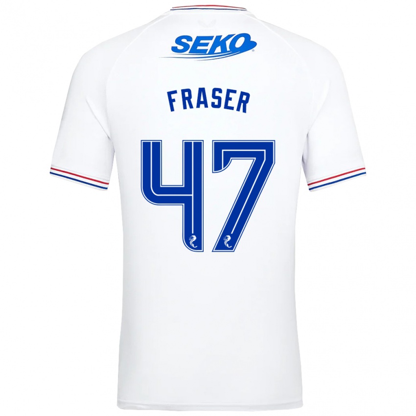 Lapset Robbie Fraser #47 Valkoinen Vieraspaita 2023/24 Lyhythihainen Paita T-Paita