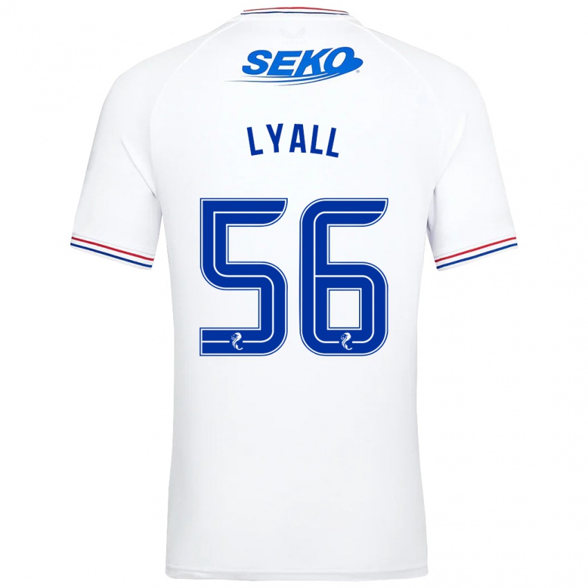 Lapset Arron Lyall #56 Valkoinen Vieraspaita 2023/24 Lyhythihainen Paita T-Paita