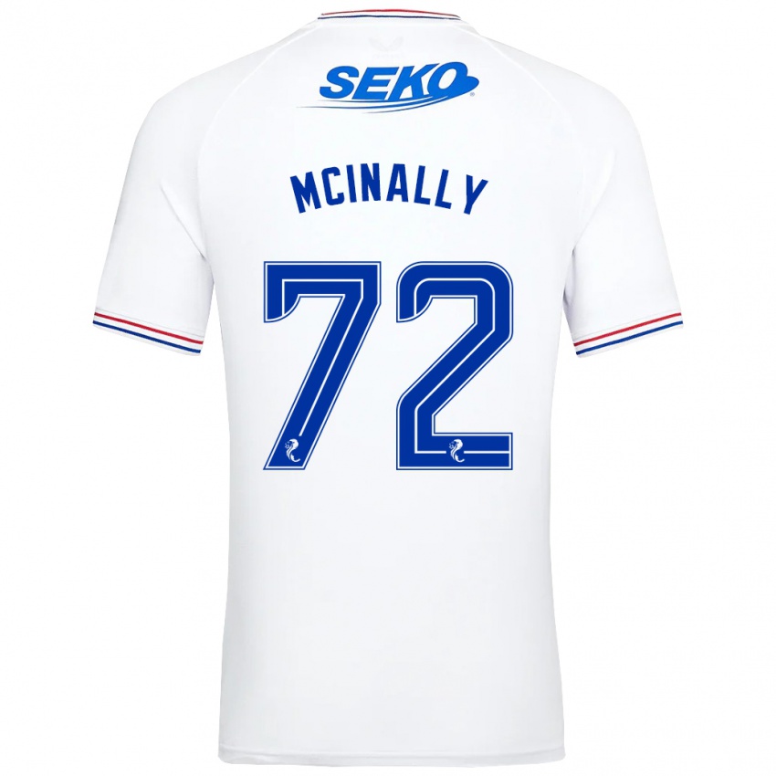 Lapset Darren Mcinally #72 Valkoinen Vieraspaita 2023/24 Lyhythihainen Paita T-Paita