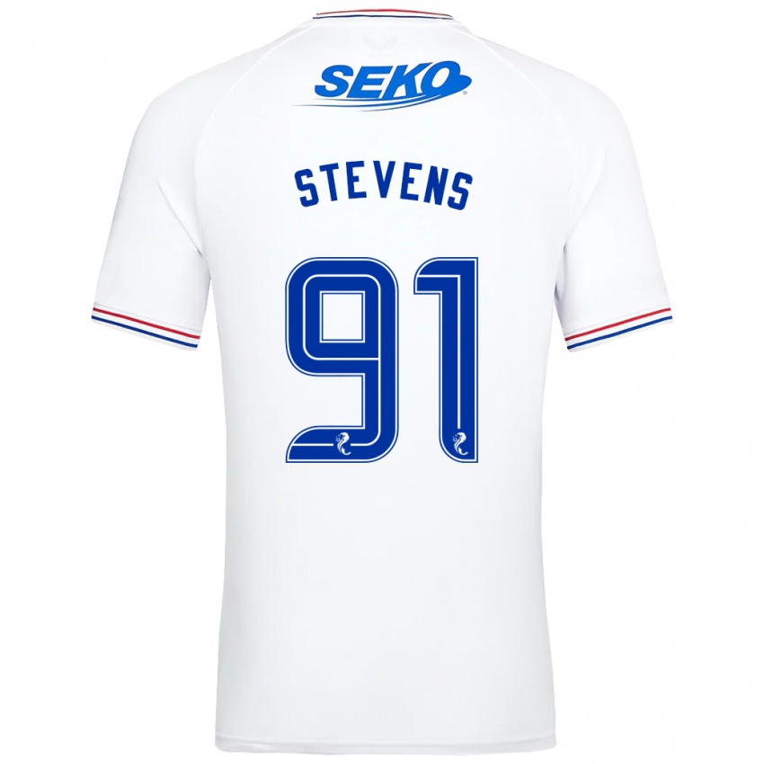 Lapset Archie Stevens #91 Valkoinen Vieraspaita 2023/24 Lyhythihainen Paita T-Paita