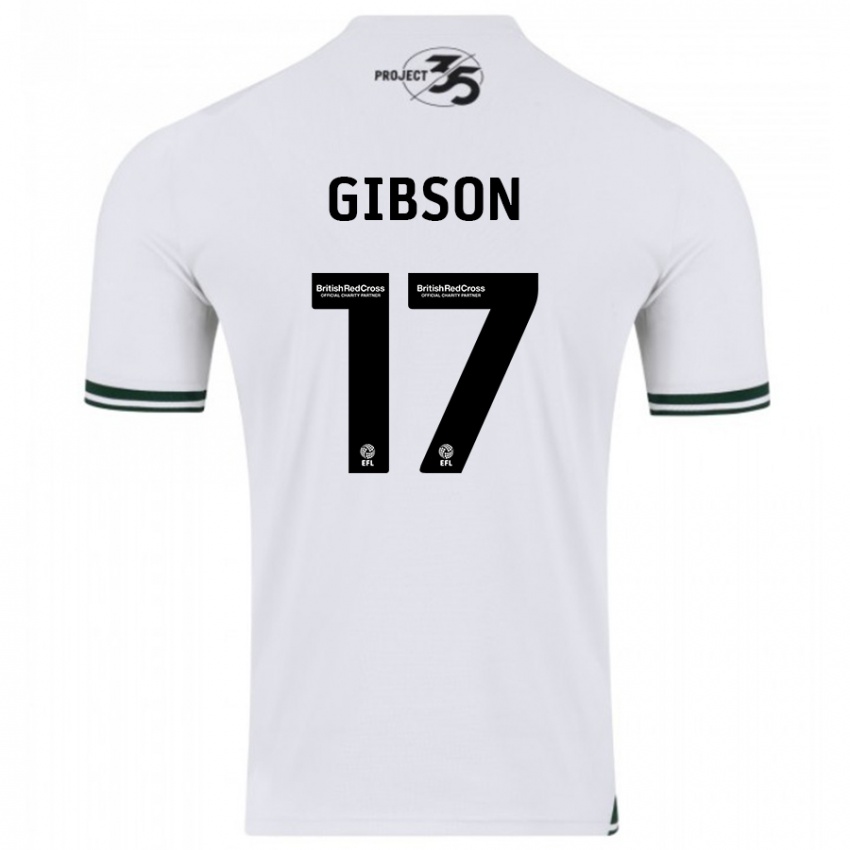 Lapset Lewis Gibson #17 Valkoinen Vieraspaita 2023/24 Lyhythihainen Paita T-Paita