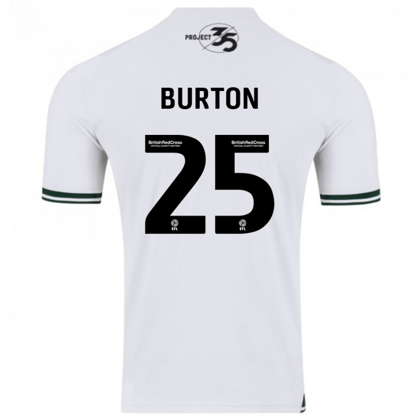 Lapset Callum Burton #25 Valkoinen Vieraspaita 2023/24 Lyhythihainen Paita T-Paita