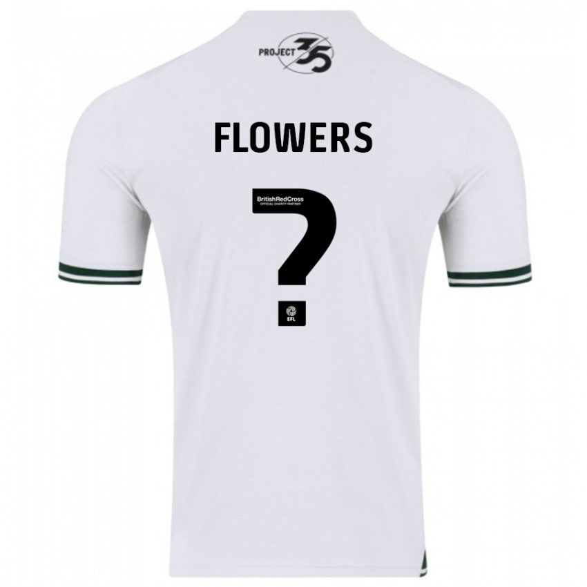 Lapset Lewis Flowers #0 Valkoinen Vieraspaita 2023/24 Lyhythihainen Paita T-Paita