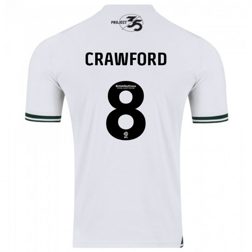 Lapset Imy Crawford #8 Valkoinen Vieraspaita 2023/24 Lyhythihainen Paita T-Paita