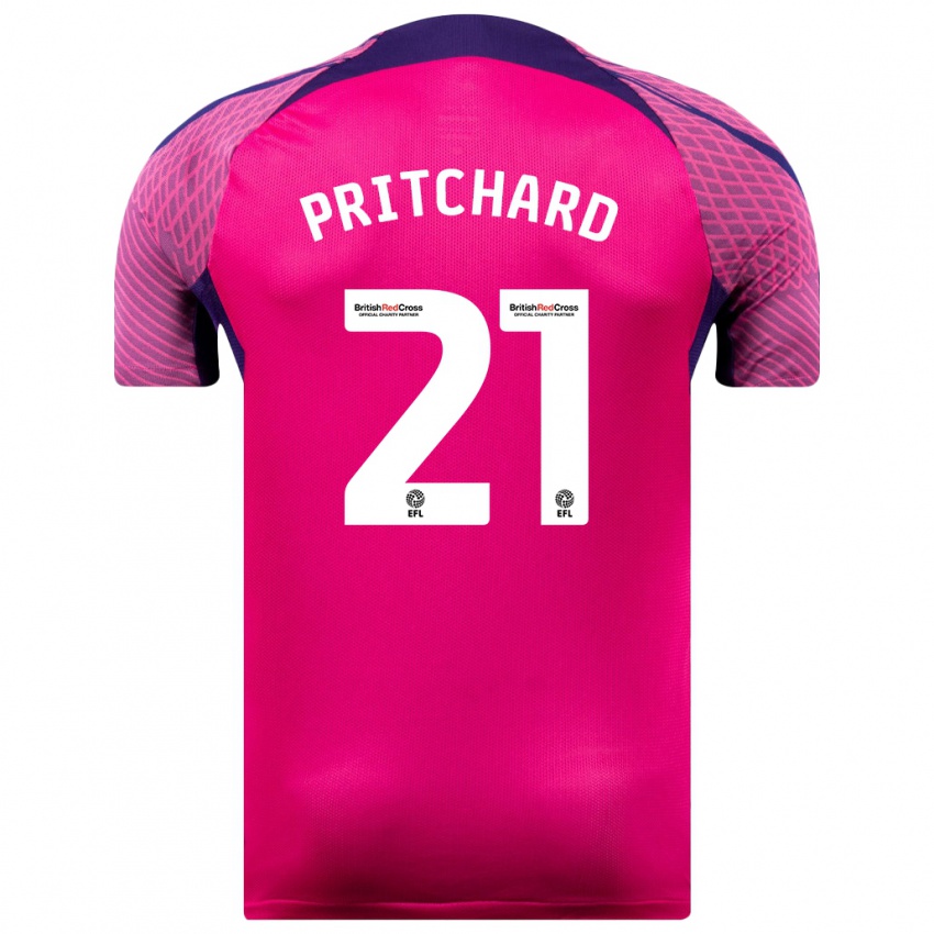 Lapset Alex Pritchard #21 Purppura Vieraspaita 2023/24 Lyhythihainen Paita T-Paita