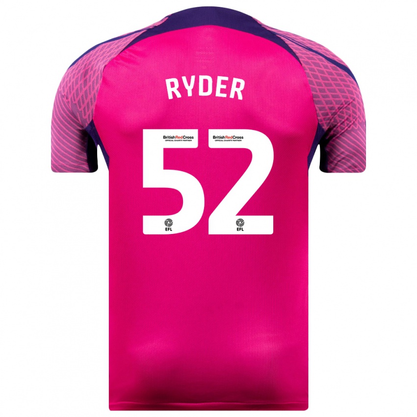 Lapset Joe Ryder #52 Purppura Vieraspaita 2023/24 Lyhythihainen Paita T-Paita