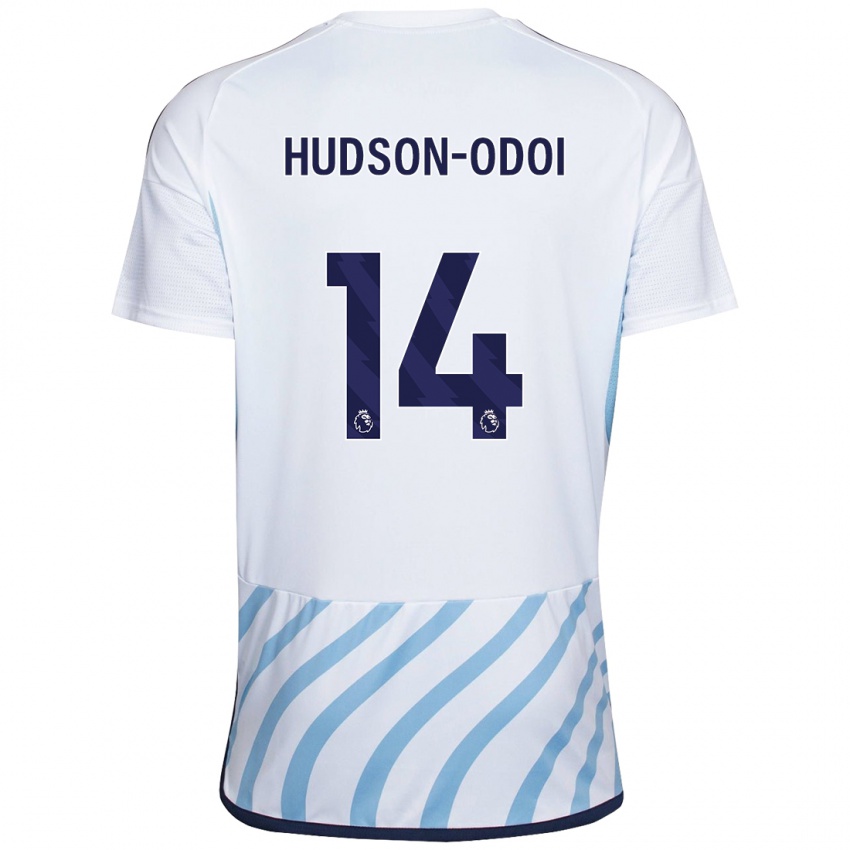 Lapset Callum Hudson-Odoi #14 Valkoinen Sininen Vieraspaita 2023/24 Lyhythihainen Paita T-Paita