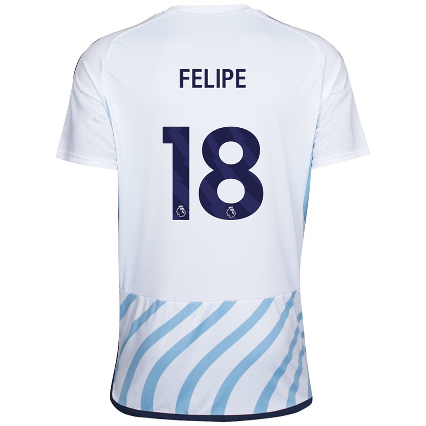 Lapset Felipe #18 Valkoinen Sininen Vieraspaita 2023/24 Lyhythihainen Paita T-Paita
