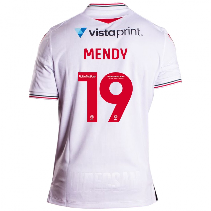 Lapset Jacob Mendy #19 Valkoinen Vieraspaita 2023/24 Lyhythihainen Paita T-Paita