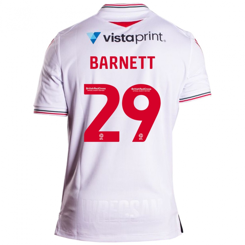 Lapset Ryan Barnett #29 Valkoinen Vieraspaita 2023/24 Lyhythihainen Paita T-Paita