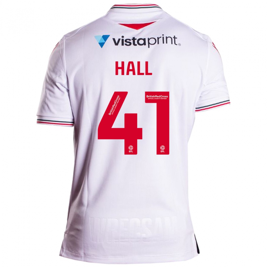 Lapset Liam Hall #41 Valkoinen Vieraspaita 2023/24 Lyhythihainen Paita T-Paita