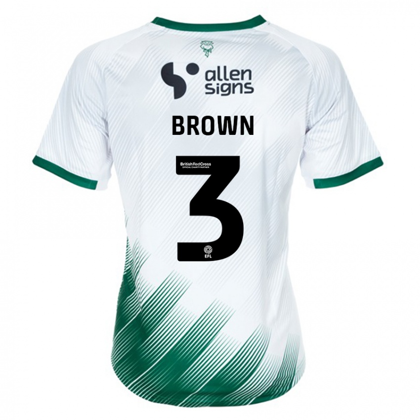 Lapset Jaden Brown #3 Valkoinen Vieraspaita 2023/24 Lyhythihainen Paita T-Paita