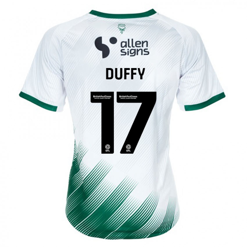 Lapset Dylan Duffy #17 Valkoinen Vieraspaita 2023/24 Lyhythihainen Paita T-Paita