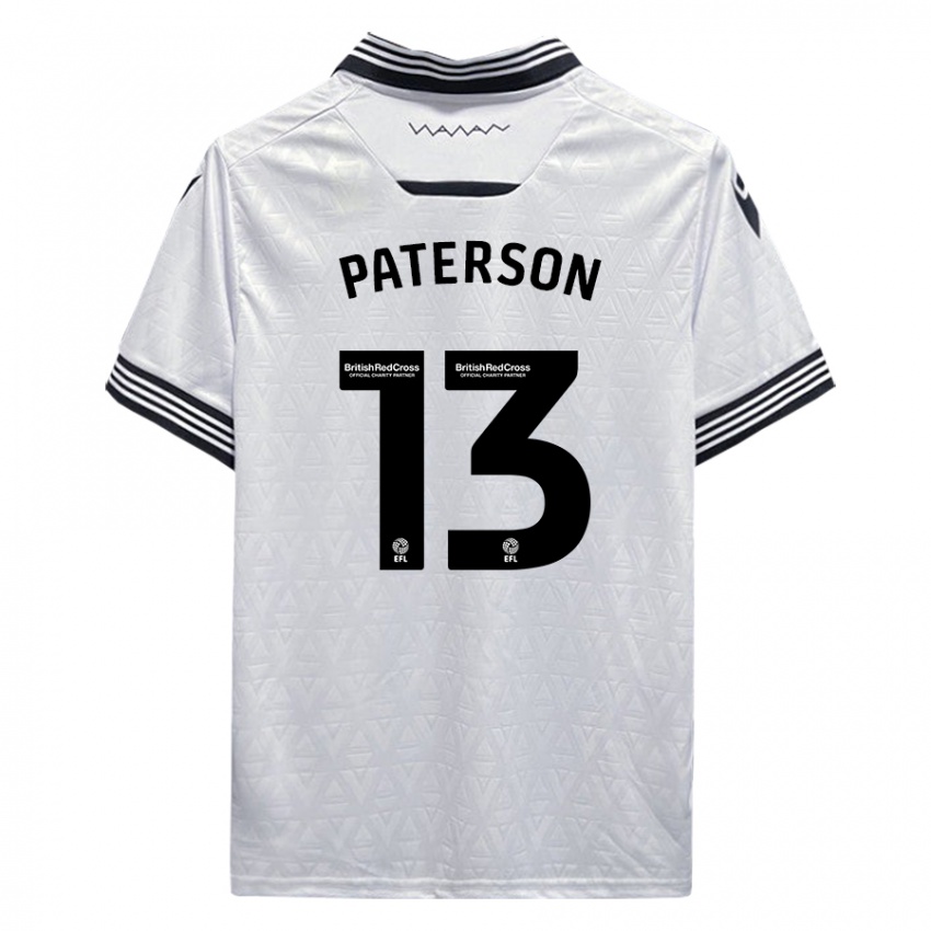 Lapset Callum Paterson #13 Valkoinen Vieraspaita 2023/24 Lyhythihainen Paita T-Paita