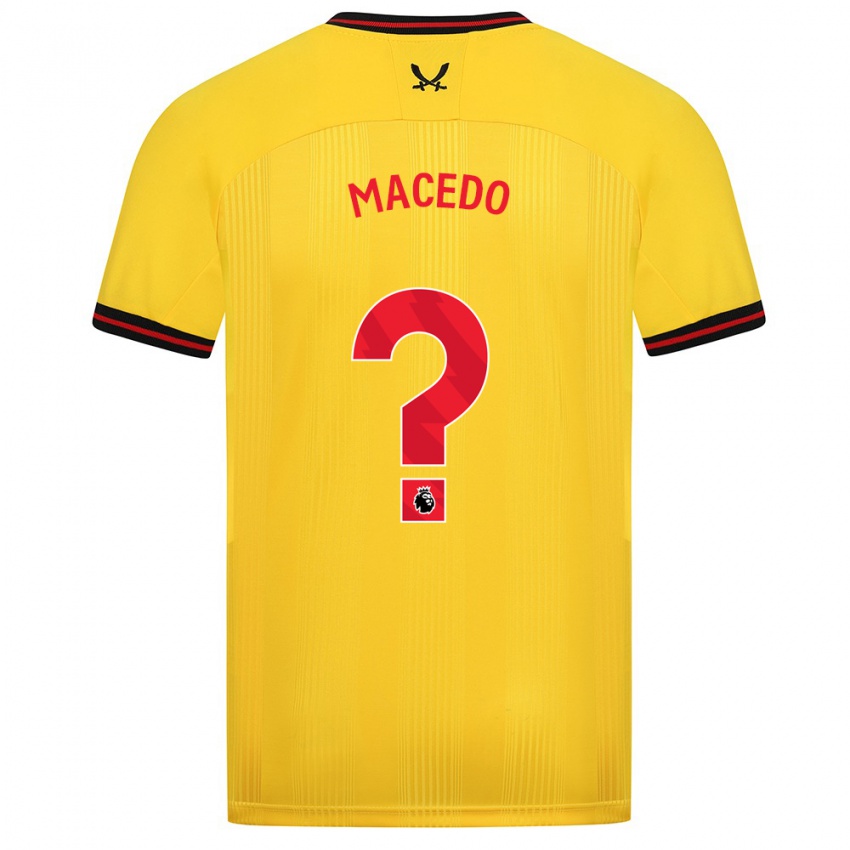 Lapset Fernando Macedo #0 Keltainen Vieraspaita 2023/24 Lyhythihainen Paita T-Paita