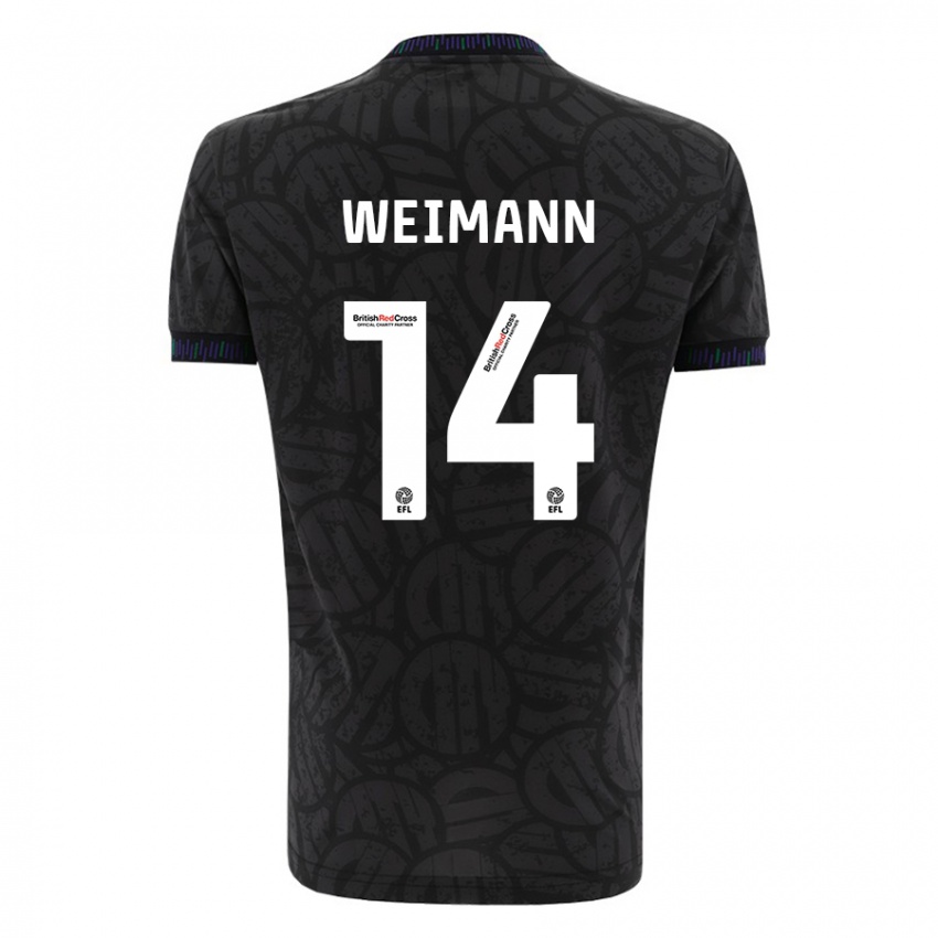 Lapset Andreas Weimann #14 Musta Vieraspaita 2023/24 Lyhythihainen Paita T-Paita