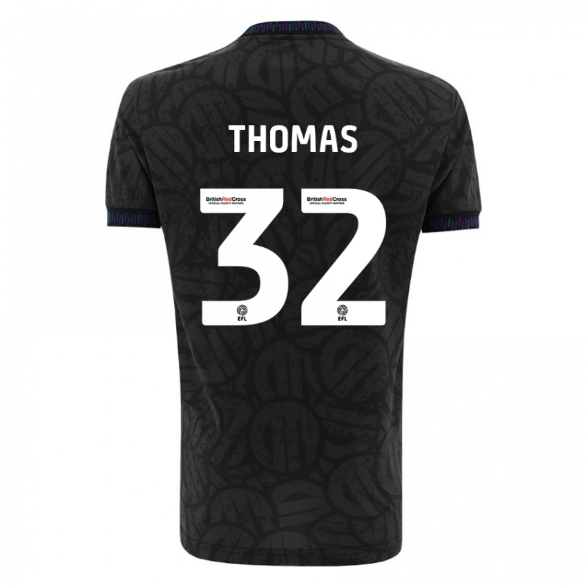 Lapset Lewis Thomas #32 Musta Vieraspaita 2023/24 Lyhythihainen Paita T-Paita