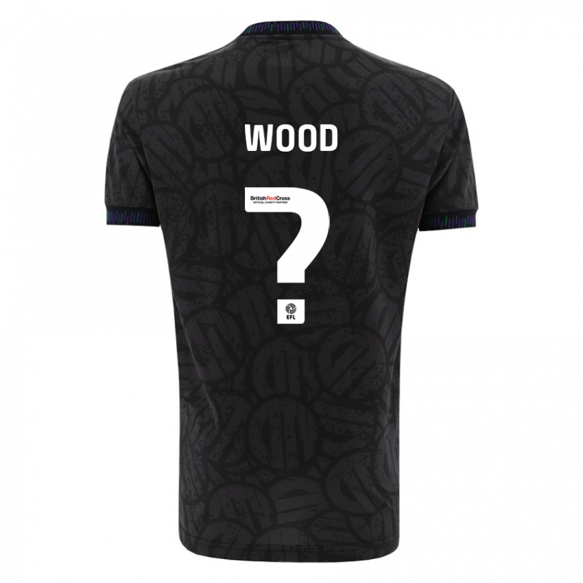 Lapset Callum Wood #0 Musta Vieraspaita 2023/24 Lyhythihainen Paita T-Paita