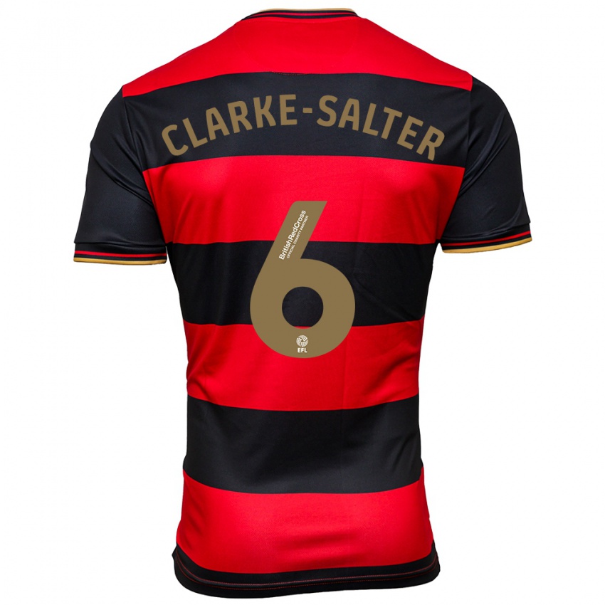Lapset Jake Clarke-Salter #6 Musta Punainen Vieraspaita 2023/24 Lyhythihainen Paita T-Paita
