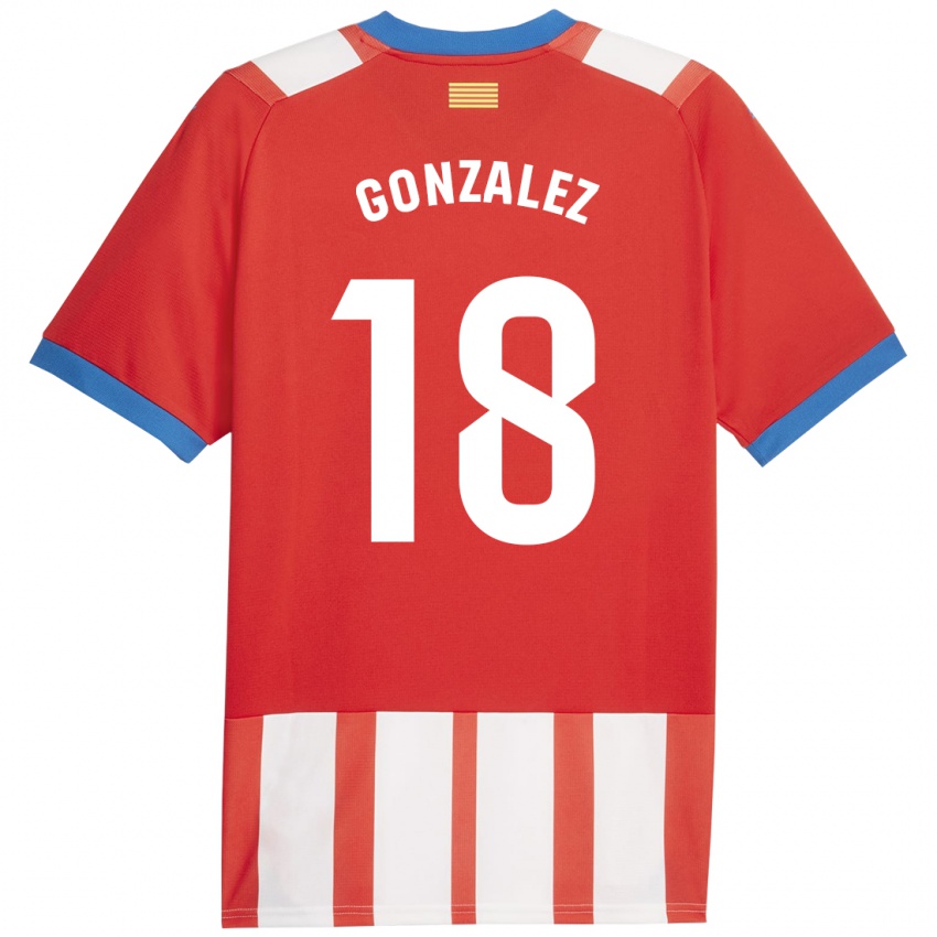 Miesten Gerard Gonzalez #18 Punainen Valkoinen Kotipaita 2023/24 Lyhythihainen Paita T-Paita