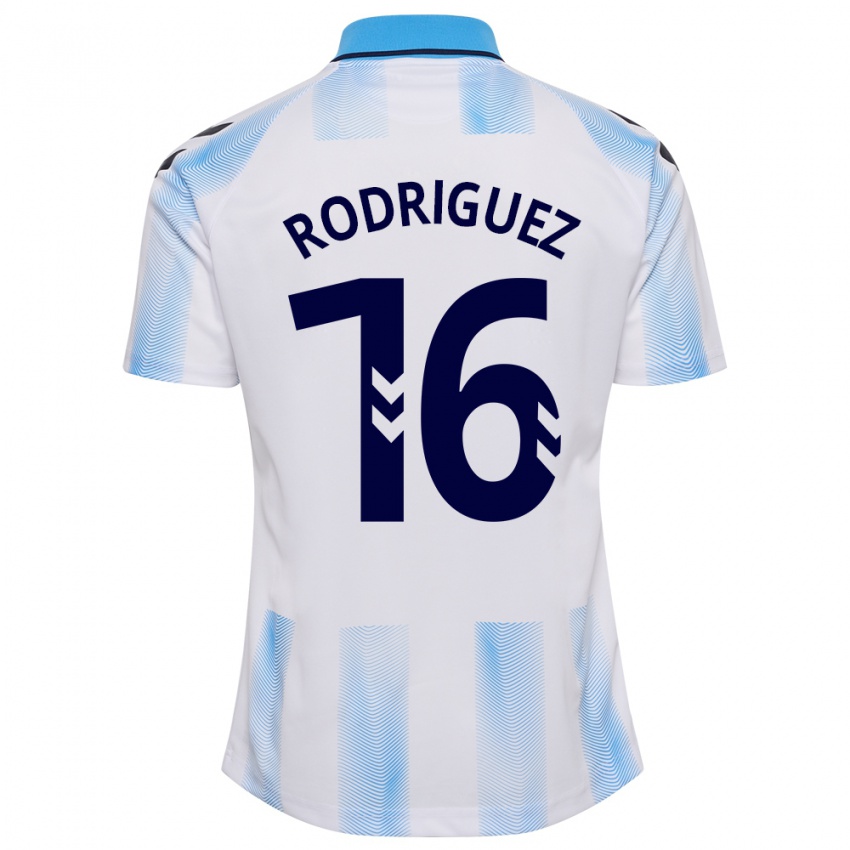 Miesten Genaro Rodríguez #16 Valkoinen Sininen Kotipaita 2023/24 Lyhythihainen Paita T-Paita