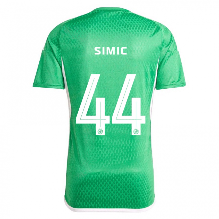 Miesten Lorenco Simic #44 Valkoinen Sininen Kotipaita 2023/24 Lyhythihainen Paita T-Paita