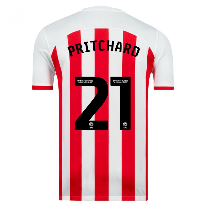 Miesten Alex Pritchard #21 Valkoinen Kotipaita 2023/24 Lyhythihainen Paita T-Paita